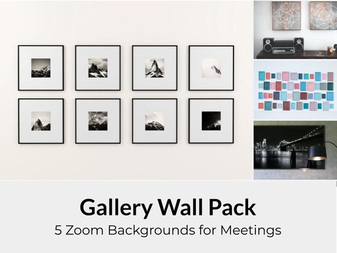 Gallery Wall Zoom Background Pack Instant Download Virtual Background