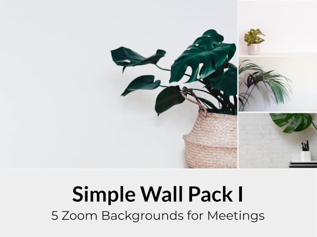 Simple Wall Zoom Background Office Pack I for Virtual Meetings, Digital
