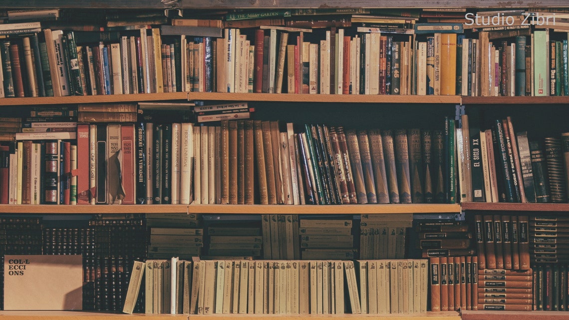 Library Room Zoom Background Pack, Instant Download, Virtual Background Images, Library Zoom