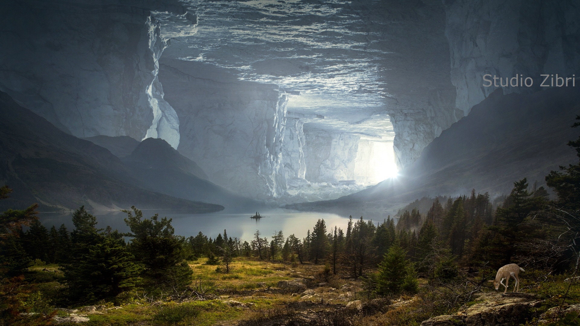 Fantasy Landscape Zoom Background Pack, Instant Download, Virtual