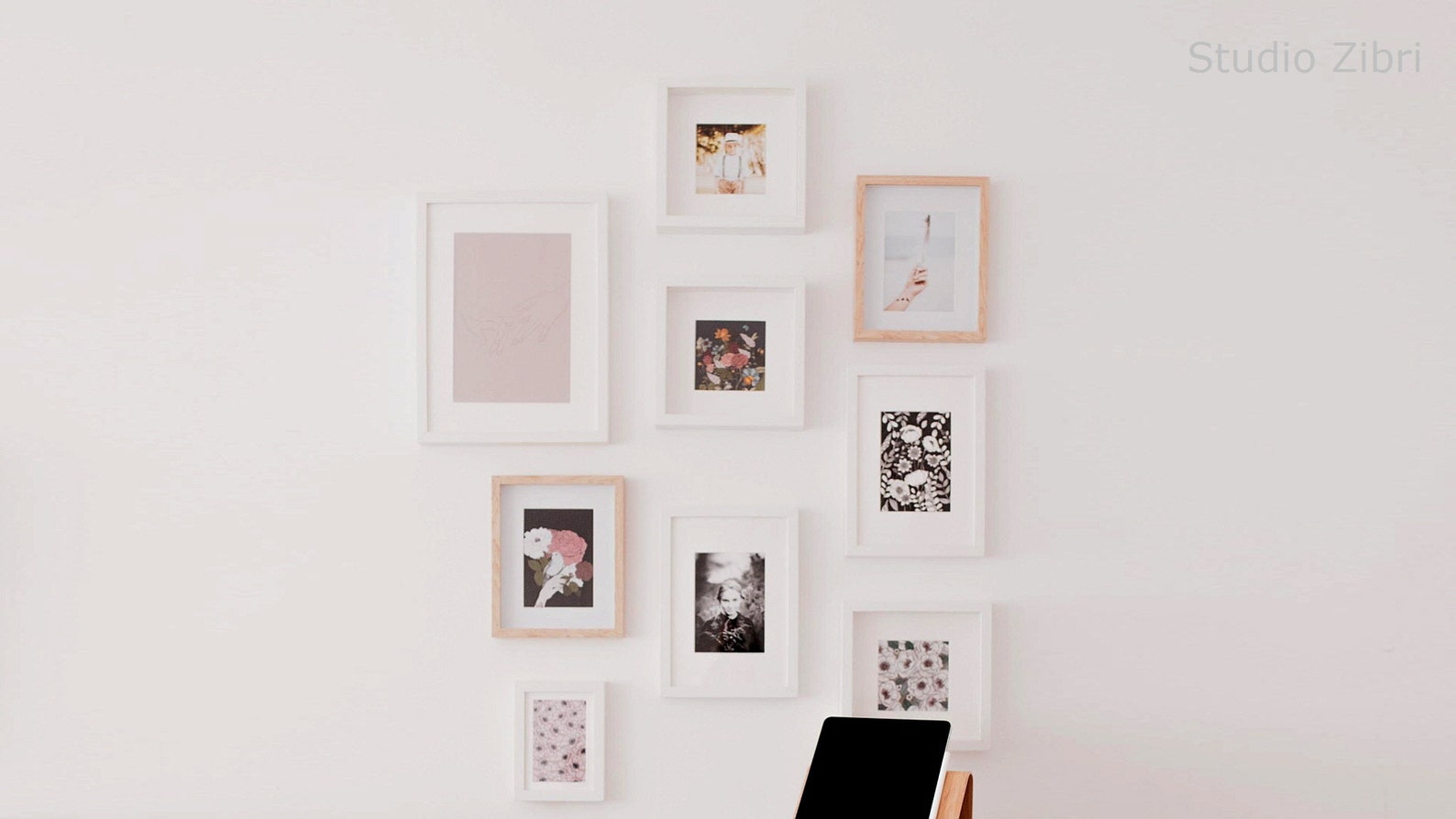 Gallery Wall Zoom Background Pack II Instant Download Virtual