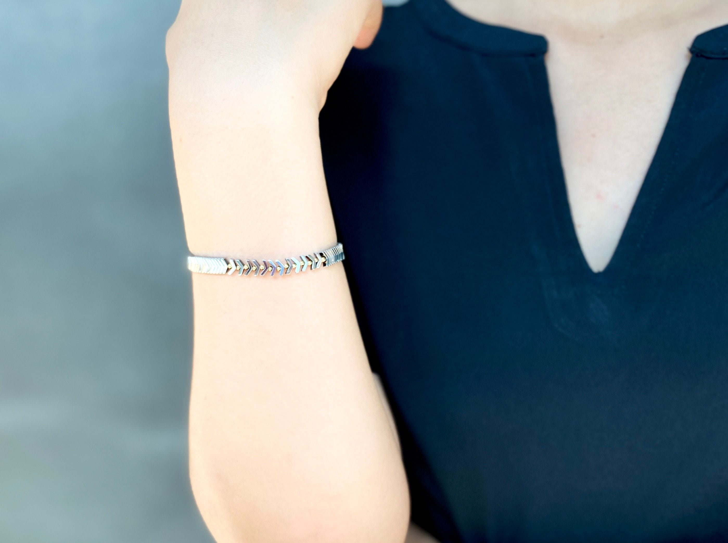 Splitterarmband Aus Hämatit - Steinzauber