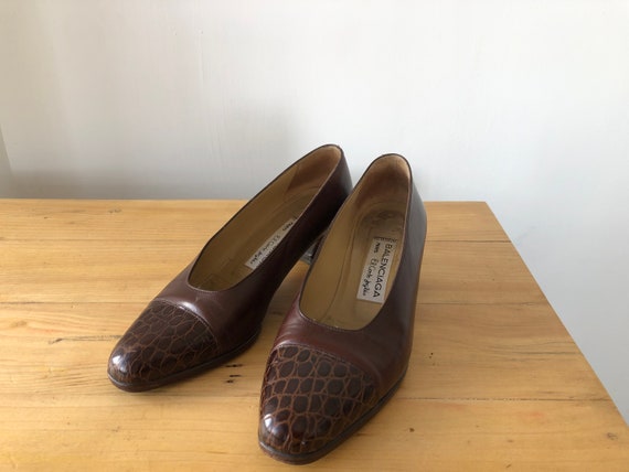 Raro Vintage BALENCIAGA El Corte Inglés Zapatos de Piel - Etsy España