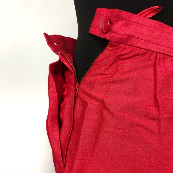 YVES SAINT LAURENT Vintage Red Two Pieces Skirt S… - image 8