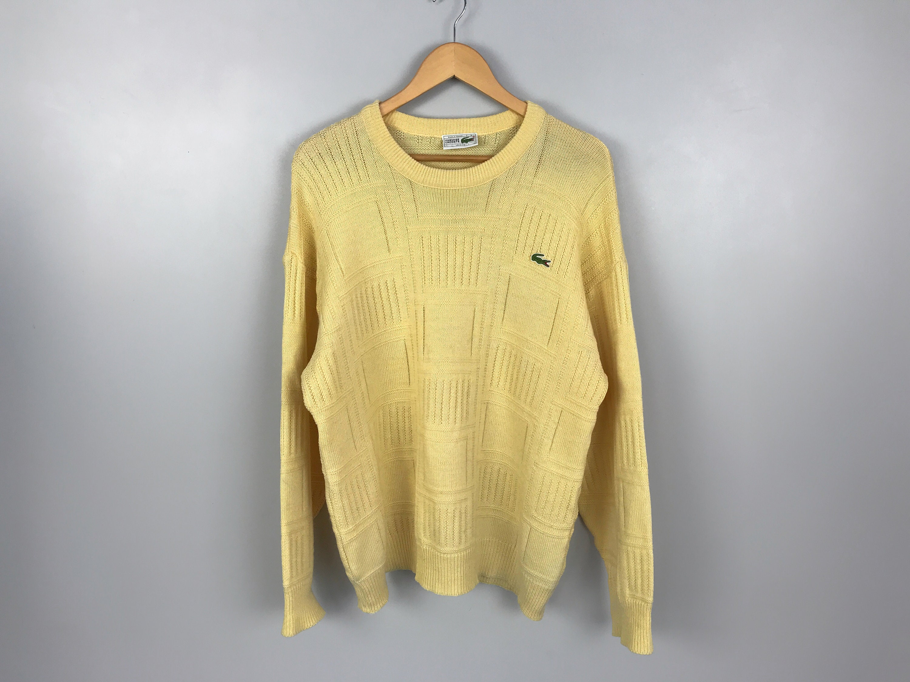 Lacoste pull jaune hotsell
