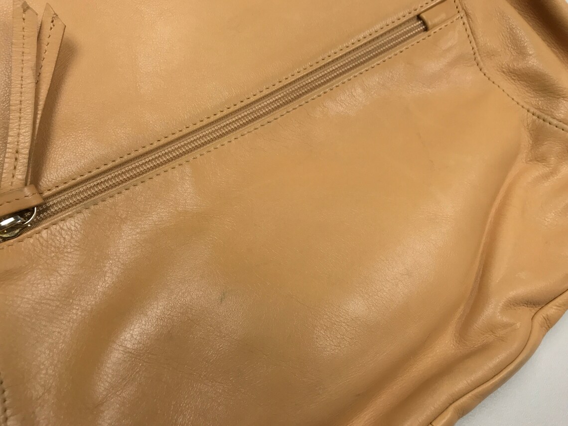 longchamp beige leather bag