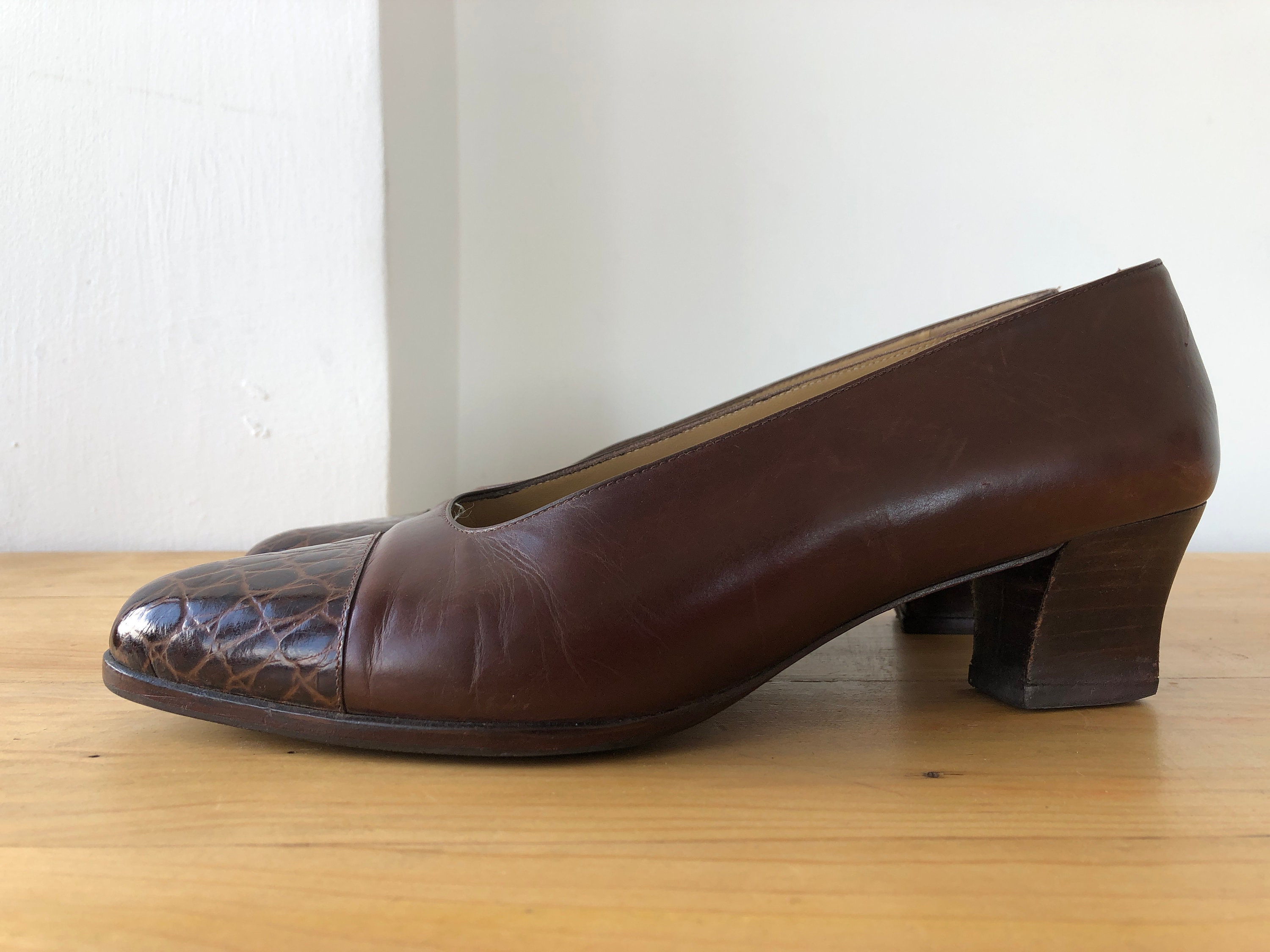Rare Vintage BALENCIAGA PARIS El Corte Ingles Low Heel Leather - Etsy UK