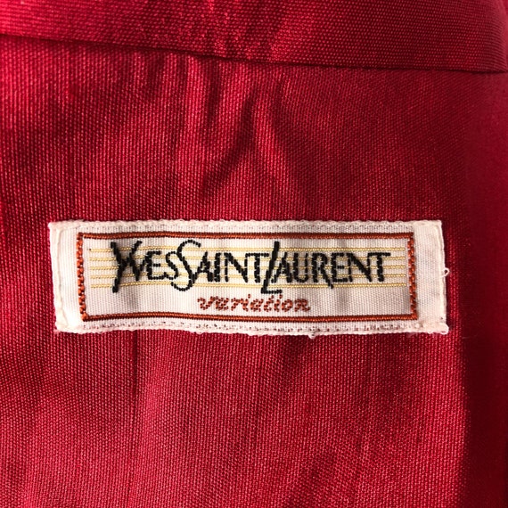 YVES SAINT LAURENT Vintage Red Two Pieces Skirt S… - image 6