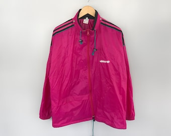 Vintage ADIDAS  Rain Jacket Waterproof Windproof Windbreaker Hooded Zipped 90s Size M