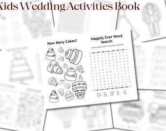 Kids Wedding Activities Wedding Coloring Kids Wedding Favors Wedding Coloring Book Kids Wedding Activity Book Kids Wedding Coloring Pages