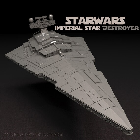Imperial Star Destroyer Stl file 3D Print 3D Model STL