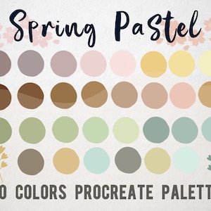 Spring Pastel Color Palette Set for Procreate Ipad, Digital Color ...