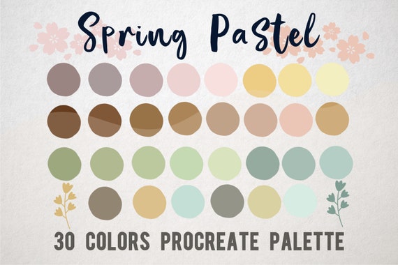 Spring Pastel Color Palette Set for Procreate Ipad Digital | Etsy