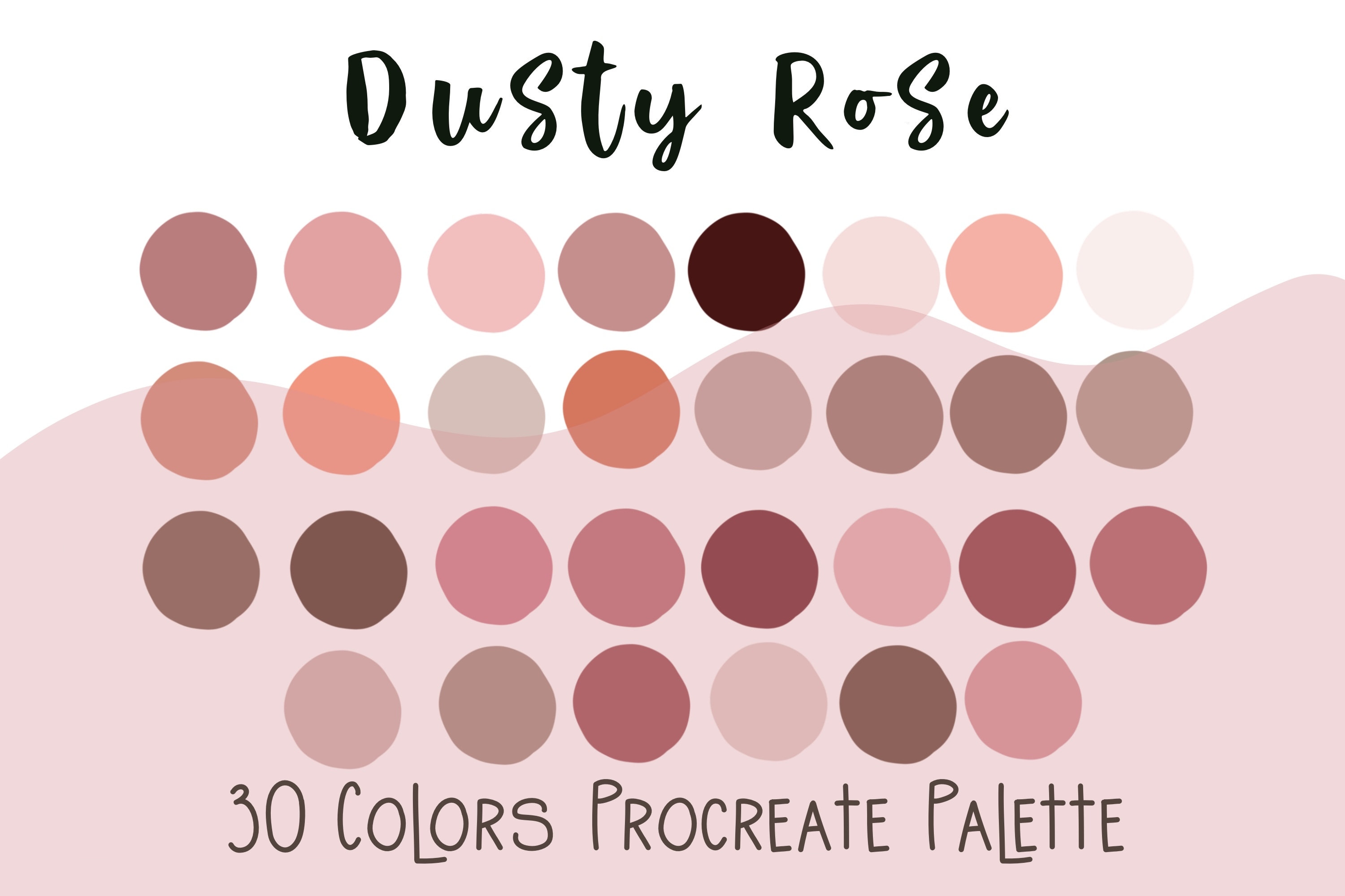 Dusty Rose Color Palette Set for Procreate Ipad, Digital Color, Digital  Colorful Color Swatches, Palette Swatches, Instant Download 