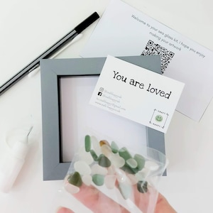 Sea Glass Art Kit - Make Your Own Framed Sea Glass Picture, Includes 20g of Hand-Picked Seaham Sea Glass - DIY Starter Kit