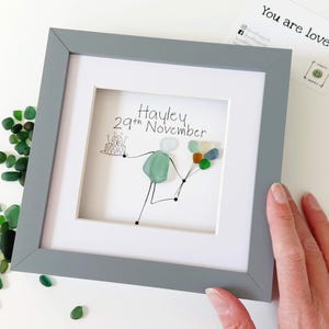 Personalisierte Geburtstagsmeilensteingeschenk, Seeglas-Geburtstagskunst, Geburtstagsgeschenk für Freund, beste Freunde Geschenk, personalisierte Wandkunst