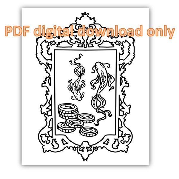 Nowruz Persian New Year Single Coloring Page Coins