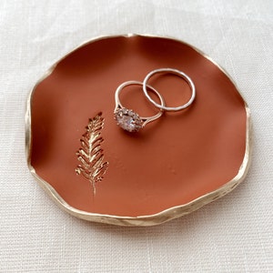 Fern Clay Ring Dish | Handmade | Clay Accessories | Gifts For Her | One Of A Kind | Polymer Clay | Terracotta | Jewelry Dish