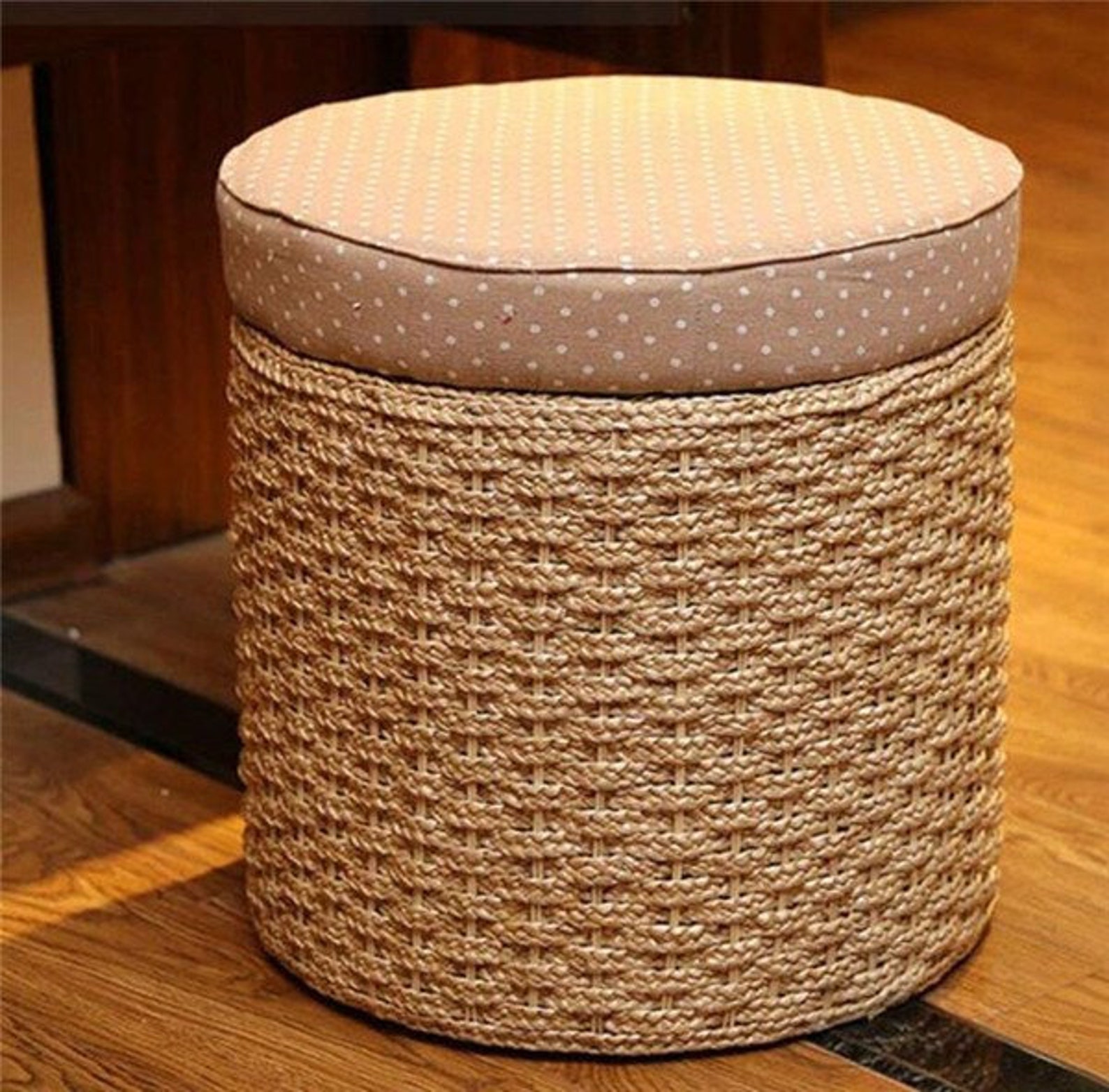 Storage Ottomans Footstool Basket Shoe Bench Foyer Rattan Etsy