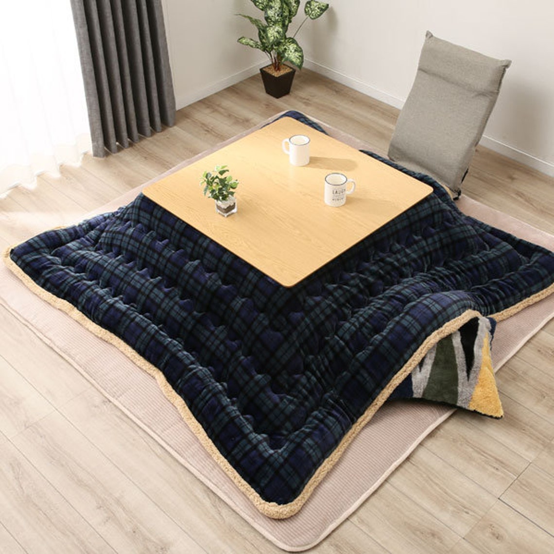Luxury Kotatsu Futon Blanket Patchwork Style Cotton Soft Quilt Etsy