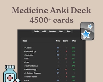 Medizin Anki Decks | Digitaler Download
