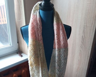 Pastel lus sjaal (driehoek ontwerp)