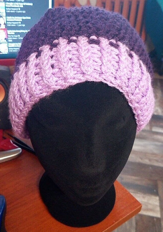 Purple and Pink Beanie Nike Pom Pom Violet Purple/Pink Cuff Snowboard Ski Beanie  main image 4