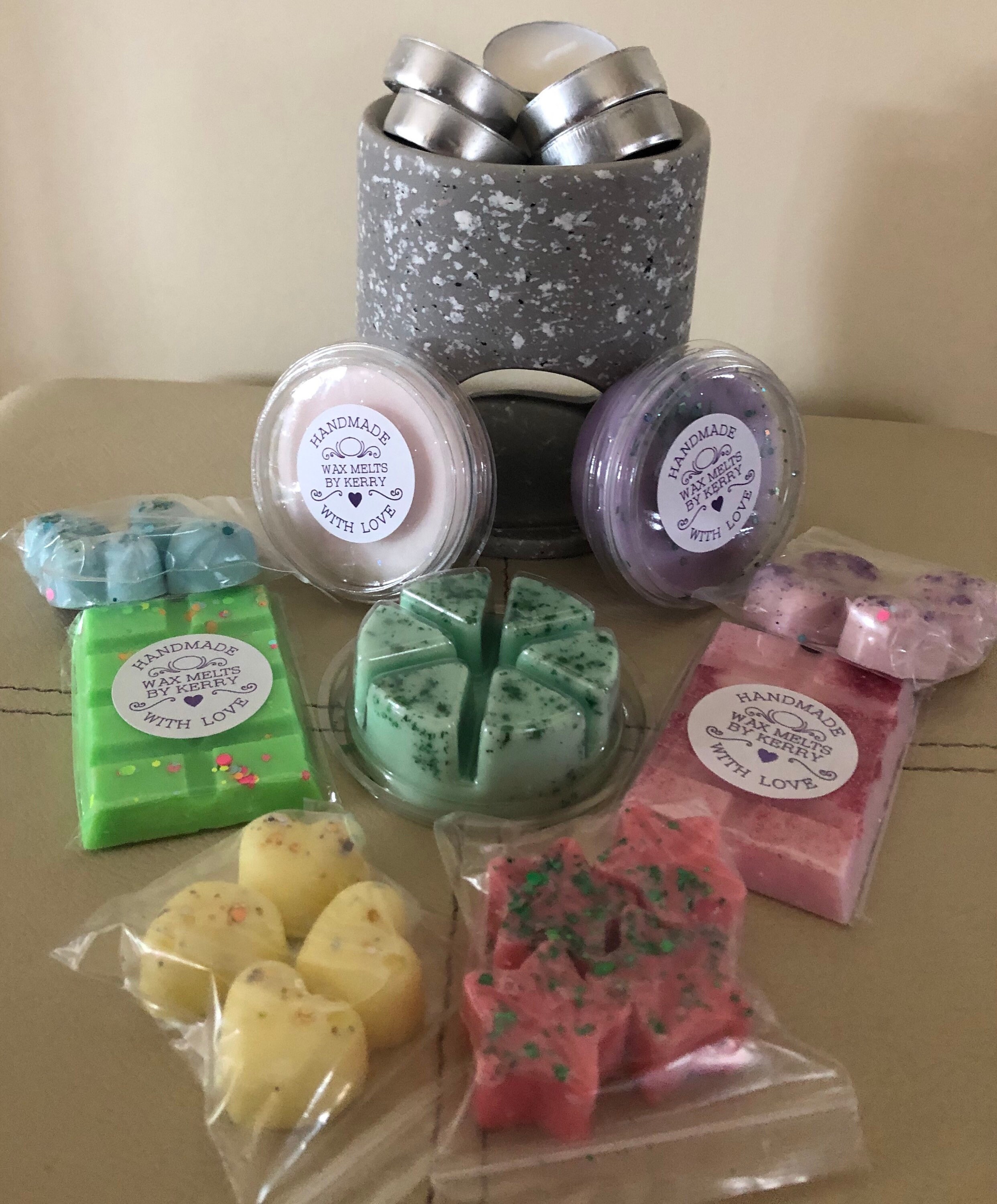 Wax melt starter set Large Marble Effect Wax Warmer Etsy