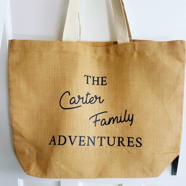 Personalised Family Adventure Tote Bag