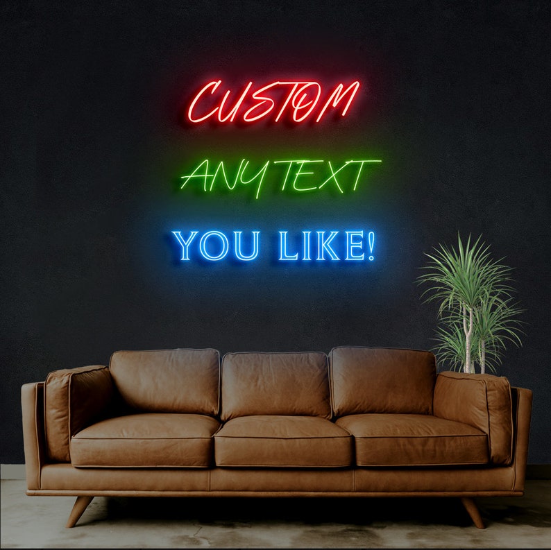 Neon Sign Custom Neon Sign Neon Print Business Sign Custom Etsy
