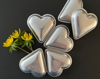 Coeurs en aluminium (6 moules à pâtisserie)