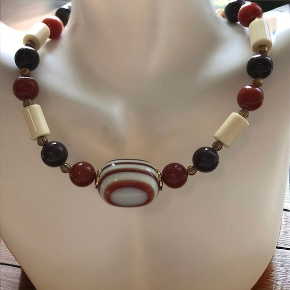 Sarah Coventry beaded necklace, vintage Sarah Cov… - image 1