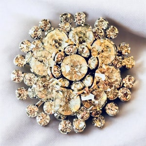 1950s vintage rhinestone brooch, mid century rhinestone pin, 1950s vintage jewelry, mid century vintage jewelry, birthday gift for her