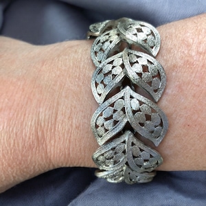 Vintage Judy Lee silver bracelet, vintage mid century link bracelet, 1960’s silver jewelry, 1960s silver bracelet, Judy Lee vintage jewelry
