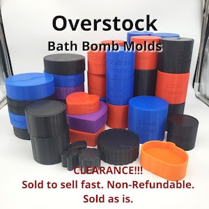 Overstock Bath Bomb Molds. Clearance Bathbomb Molds. Ready to Ship. Non-Refundable, Sold as is.