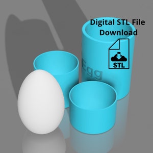Molde para bombas de baño con forma de huevo de Pascua (archivo STL, corte horizontal, descarga digital)