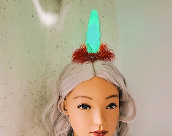 4-inch Glow Unicorn Horn for Headband, Customizable