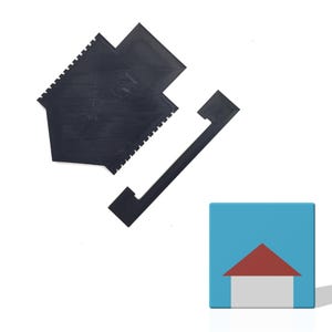 Two Sided House Soap Scraper, 3D Printed Cold Process Soap Shaping Tool