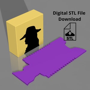 STL-Datei 2,5 in Soap Scraper Zweiseitig Cowgirl mit Cowgirl, Hutseite, am besten für Sq. Tiefeneinsteller in 5-mm-Schritten. (Digitaler Download)
