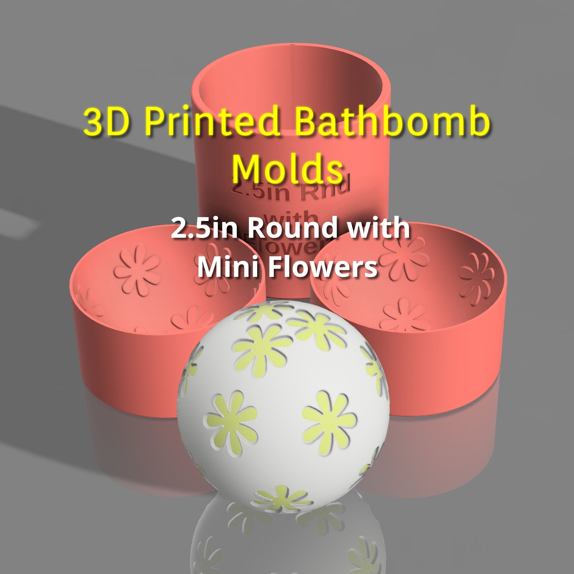 Mini Ball Bath Bomb Mold, 3 piece – 40mm