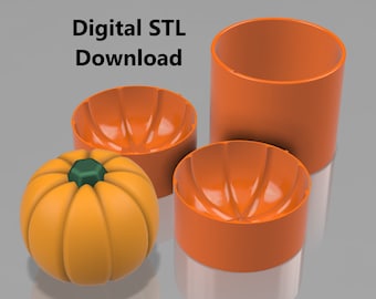 3 inch Pumpkin Bath Bomb Mold STL File, Halloween Fall (FDM Printers)