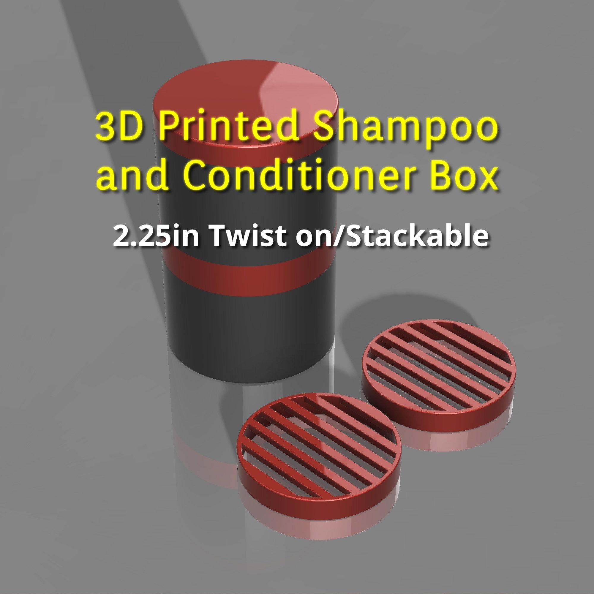 2.25in Shampoo Bar Box Travel Storage Round Soap Bar Etsy