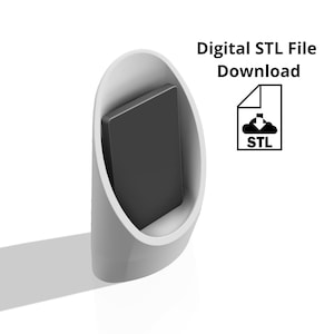 STL file for oval phone holder. Small Phone Holder, Home and Office, Digital Download for FDM Printers