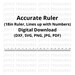 18 Inch Accurate Ruler With Numbers Lines up (DXF, Jpg, Png, SVG and ...