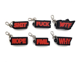 Adult Humor Fidget Clicker Keychain, 3D Printed Gag Gift