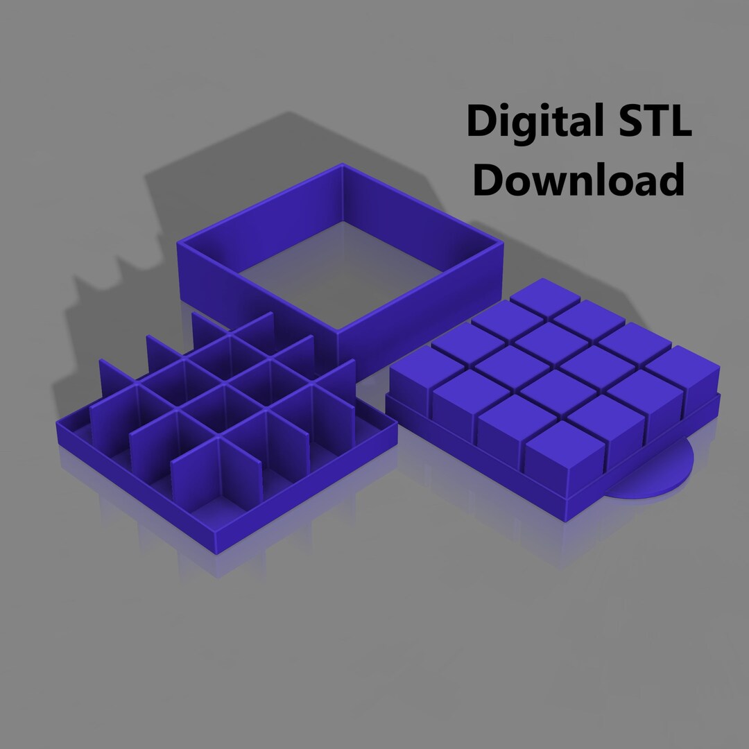 Mold Embed Bath Bomb Embed Mold STL File, 4x4 Grid, 1 Inch (digital Download) - Etsy