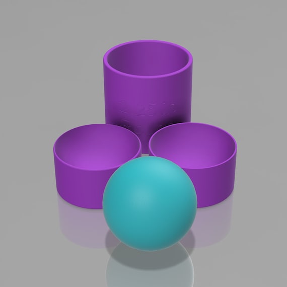 for FDM Printers STL file for bath bomb 2.25 inch Round EYEBALL Bath