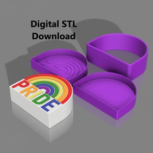 STL file for bath bomb Pride Bathbomb Mold, Pride bath bomb Mold, Pride Rainbow Bathbomb Mold, LGBT Bathbomb Mold (Download)