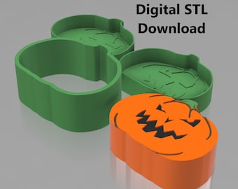 Pumpkin Bath Bomb Mold STL File, Halloween Fall Decor (Digital Download)