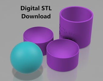2.25 inch Round Bath Bomb Mold STL File for 3D Printers (Digital Download)
